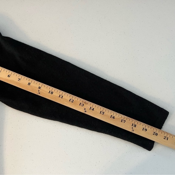 Sutton Studio Womens Wool Blend Mock Neck Tie Beck Black Medium - Picture 13 of 13